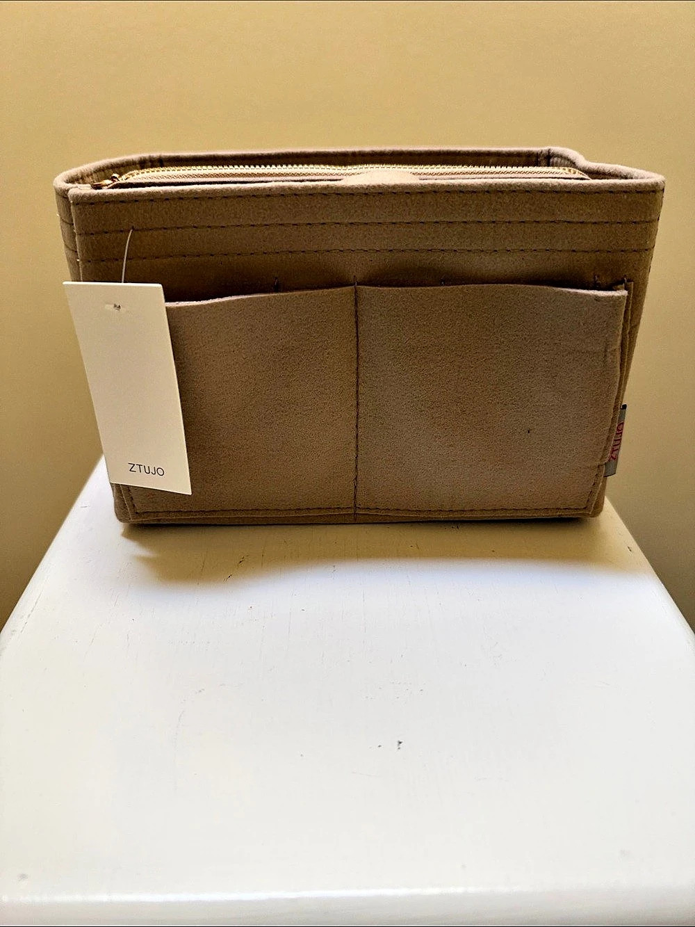 ZTUJO Felt Purse Organizer Insert Beige NWT - Medium